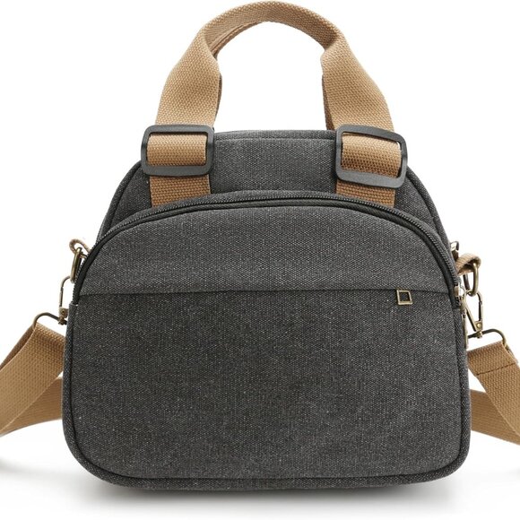 Women Canvas Crossbody Bag Small Multi Compartment Casual Hobo Tote - Picture 1 of 8